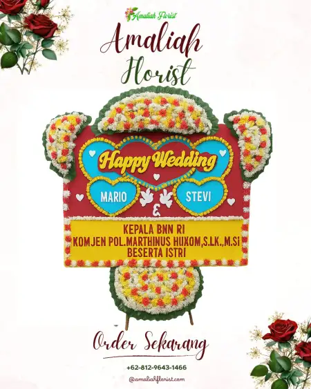 Papan Bunga Pernikahan Kacepit